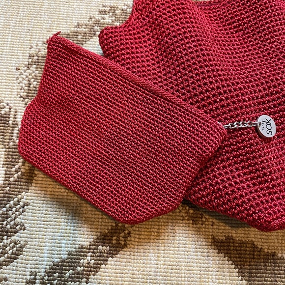 Deep Red ‘The Sak’ Crochet Shoulder Bag Set - Picture 6 of 13